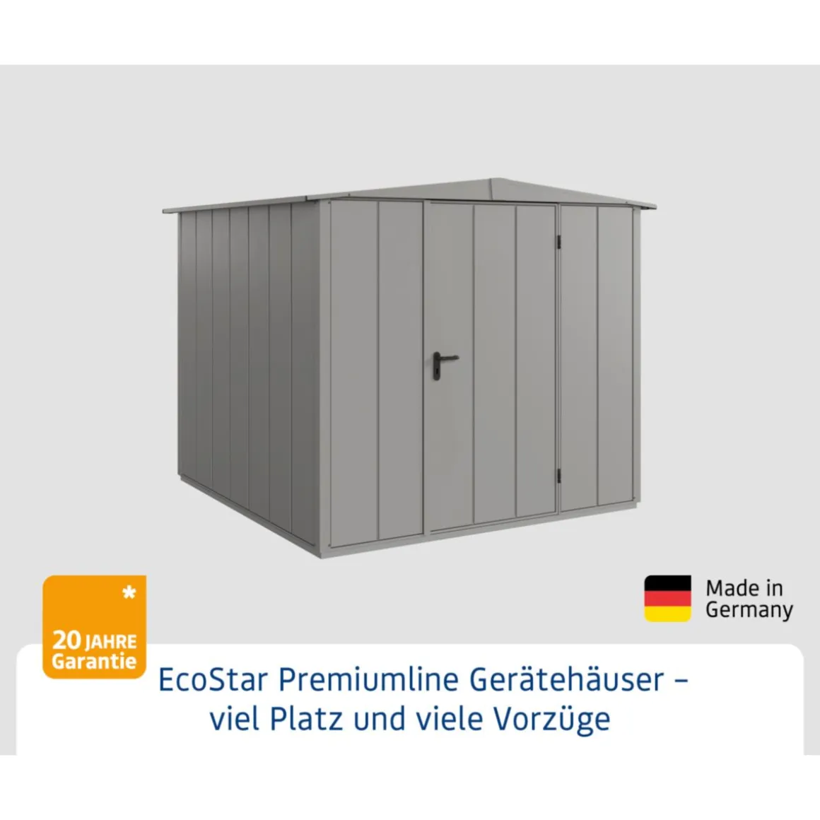 EcoStar Gerätehaus Elegant-STyp 2RAL9007 1 flg