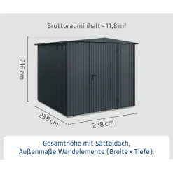EcoStar Gerätehaus Trend-STyp 2RAL7016 1 flg