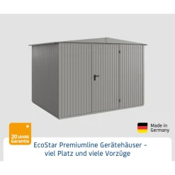 EcoStar Gerätehaus Trend-STyp 3RAL9007 1 flg