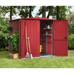 EcoStar Gerätehaus Trend-STyp 2RAL3004 2 flg