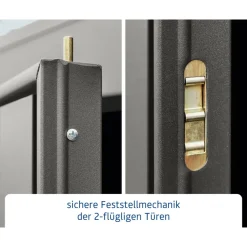 EcoStar Gerätehaus Trend-STyp 2RAL9007 2 flg