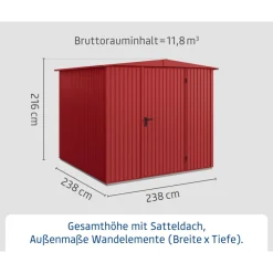 EcoStar Gerätehaus Trend-STyp 2RAL3004 1 flg