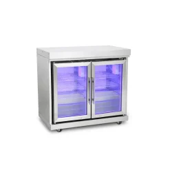 Edelstahl-Erweiterungsmodul mit Doppelkühlschrank