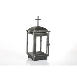 Flower Power Grablaterne RUBI schwarz Glas Metall (ohne Kerze)