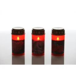 Flower Power LED Outdoor Grablampe mit Dorn TUMBA RED 7 x 13 cm Kunststoff