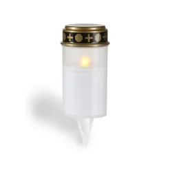 Flower Power LED Outdoor Grablampe mit Dorn SPINA WHITE 7 x 13 cm Kunststoff