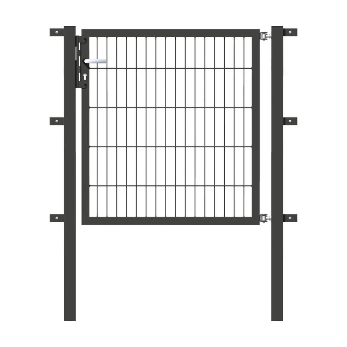 GAH Alberts Stabgitter-Einzeltor anthrazit-feuerverzinkt 1000 x 1000/1600 mm zum Einbetonieren