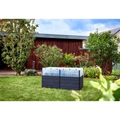 Garantia Hochbeet Ergo Quadro TurboPlus 2 L 80 Wood, inkl. FLORA Wassersparsystem