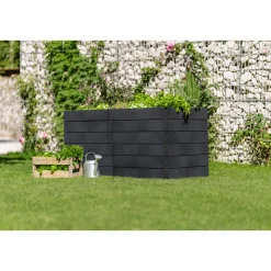 Garantia Hochbeet Ergo Quadro 2 L 75 Stone, inkl. FLORA Wassersparsystem