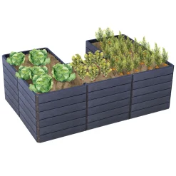 Garantia Hochbeet Ergo Quadro U L 75 Wood, inkl. FLORA Wassersparsystem