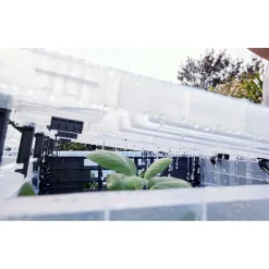 Garantia Hochbeet Ergo Quadro TurboPlus 2 L 80 Stone, inkl. FLORA Wassersparsystem