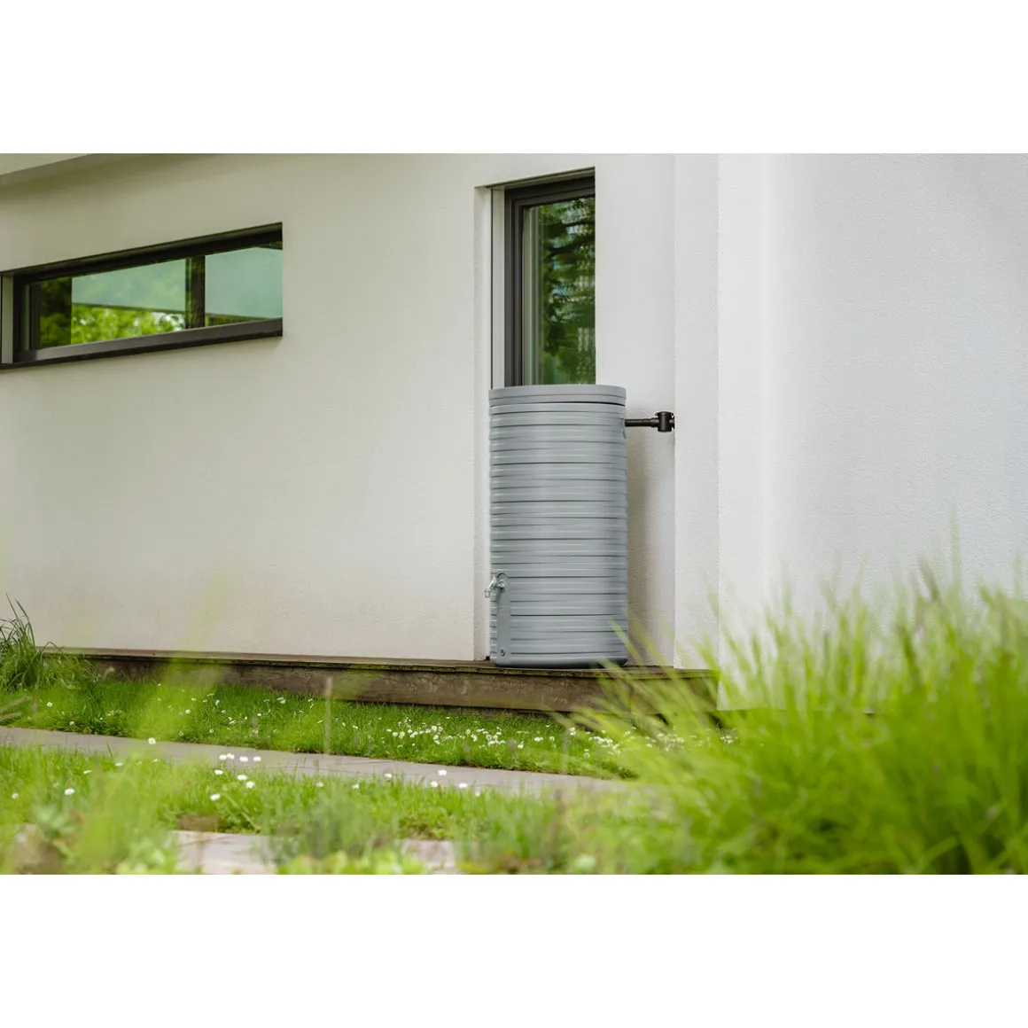 Garantia Regentonne Nordic 2in1 300 Liter steingrau inkl. Deckel