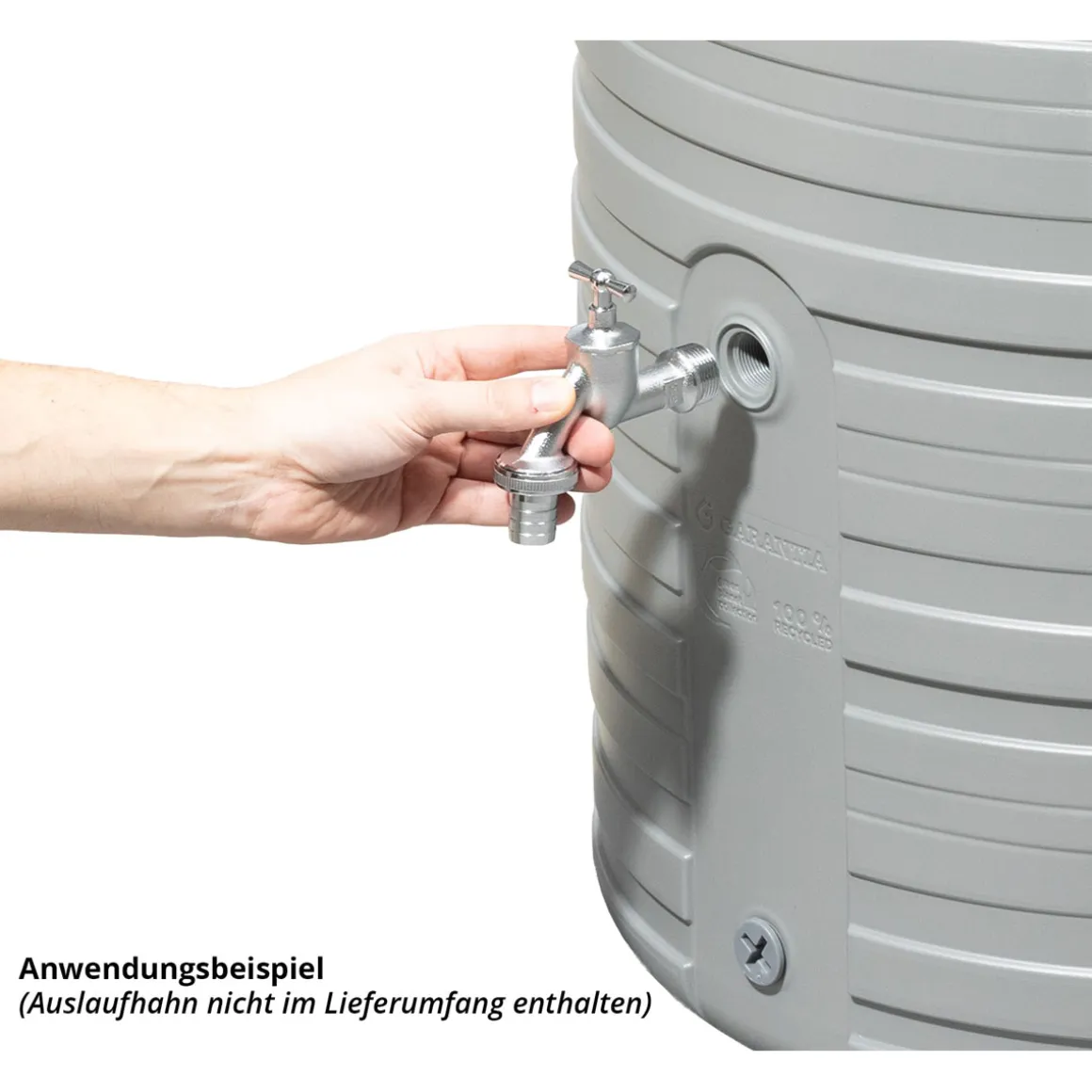 Garantia Regentonne Nordic 2in1 300 Liter steingrau inkl. Deckel