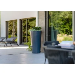 Garantia Regentonne Stone 2in1 210 Liter lava inkl. Pflanzschale