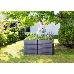 Garantia Hochbeet-System Ergo Quadro anthrazit Größe M