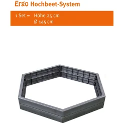 Garantia Hochbeet-System ERGO XL 6 Paneele inkl Verbinder wood