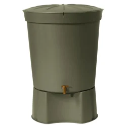 Garantia Regentonne SIENA rund 300 L taupe inkl Deckel und Auslaufhahn