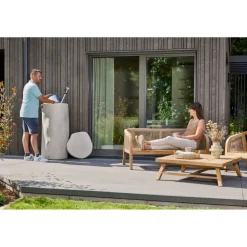 Garantia Regentonne Woodstock Baumstamm 250 L grau