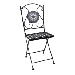 Garden Pleasure Balkonset JALUA, 3.tlg. Steingut/Keramik Mosaik, Stahl.