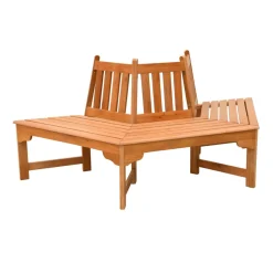 Garden Pleasure Baumbankhälfte ONTARIO Eukalyptus, natur lackiert