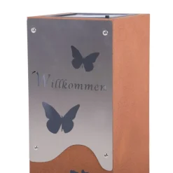 Garden Pleasure Dekosäule SALUTE Edelstahl, rostig, gebürstetes Silber