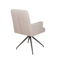 Garden Pleasure Drehstuhl ZEVIO, hellgrau, 2er Set Rostfreier Stahl, pulverbesch.