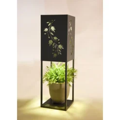 Garden Pleasure Licht-Dekosäule ZAYN Eisen, pulverbeschichtet, grau