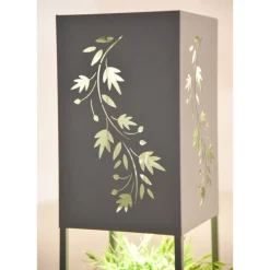 Garden Pleasure Licht-Dekosäule ZAYN Eisen, pulverbeschichtet, grau