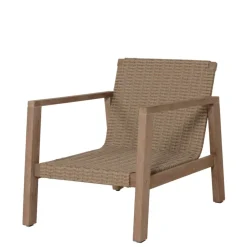 Garden Pleasure Lounge-Set SAN MATEO, 4-teilig, Eukalyptus,Geflecht,Polyester100%