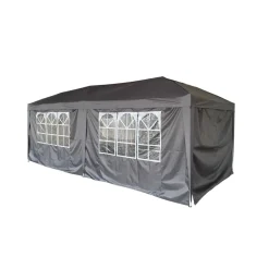 Garden Pleasure Pavillon SAMBESI, anthrazit, 6x3m Stahl, Polyester 160g/m²