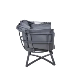 Garden Pleasure Relaxsessel DELOS Stahl, Polyester, anthrazit