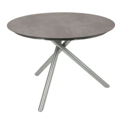 Garden Pleasure Tisch SIENNA rund Edelstahl / Kunststoff HPL, grau