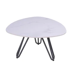 Garden Pleasure Tisch SILENA Aluminium, gesinterter Stein, weiss