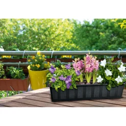 Geli Blumenkasten Aqua-Green plus braun 80 cm