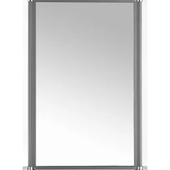 Glas-Windschutz 100 x 160 cm Aluminium Anthrazit