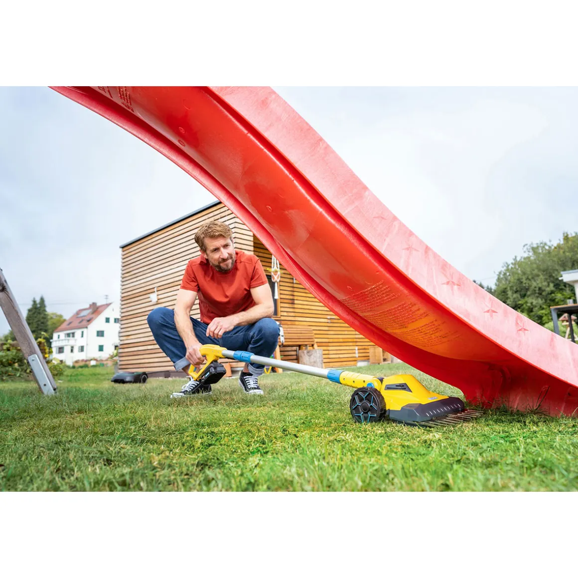 Gloria Akku Rasen-und Kantenschneider FineCut 18V Set 25 cm Schnittbreite Einstellbarer Holmwinkel inkl Akku