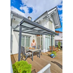 gutta Terrassenüberdachung Standard anthrazit 3,06 x 3,06 m