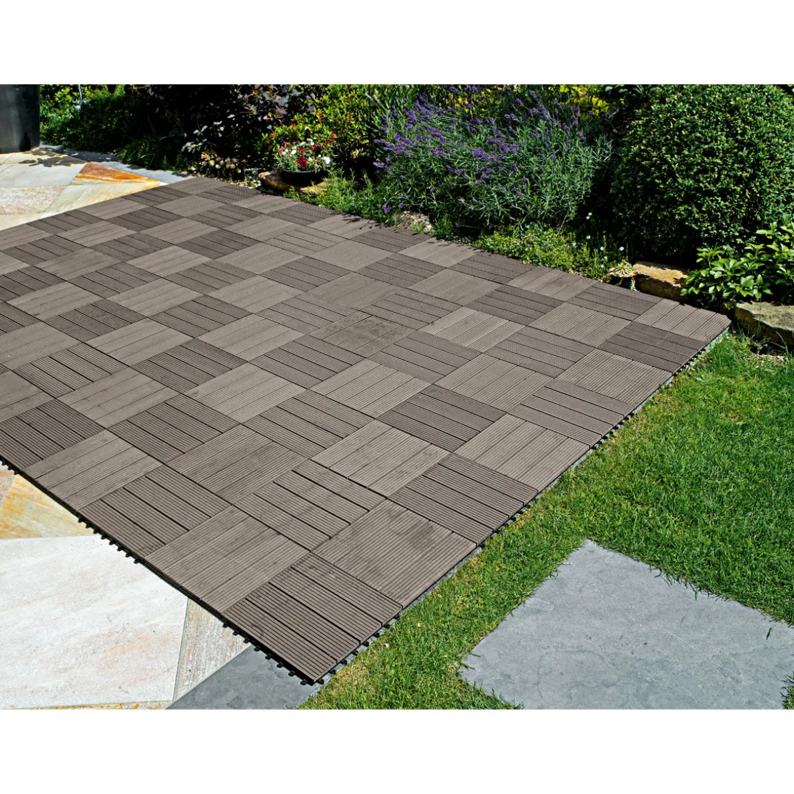 Hartmann WPC-Klickfliese anthrazit 30 x 30 cm