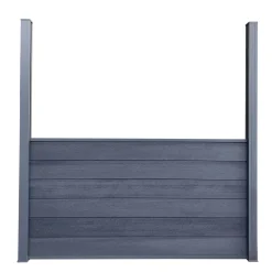 Hartmann WPC Steckzaunsystem anthrazit 6er-Pack