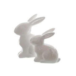 Hase sitzend 12 x 13,5 cm weiß