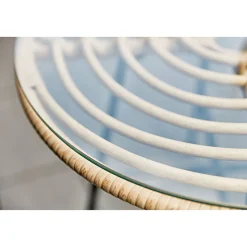 Haveson Beistelltisch Bali schwarz-braun-meliert