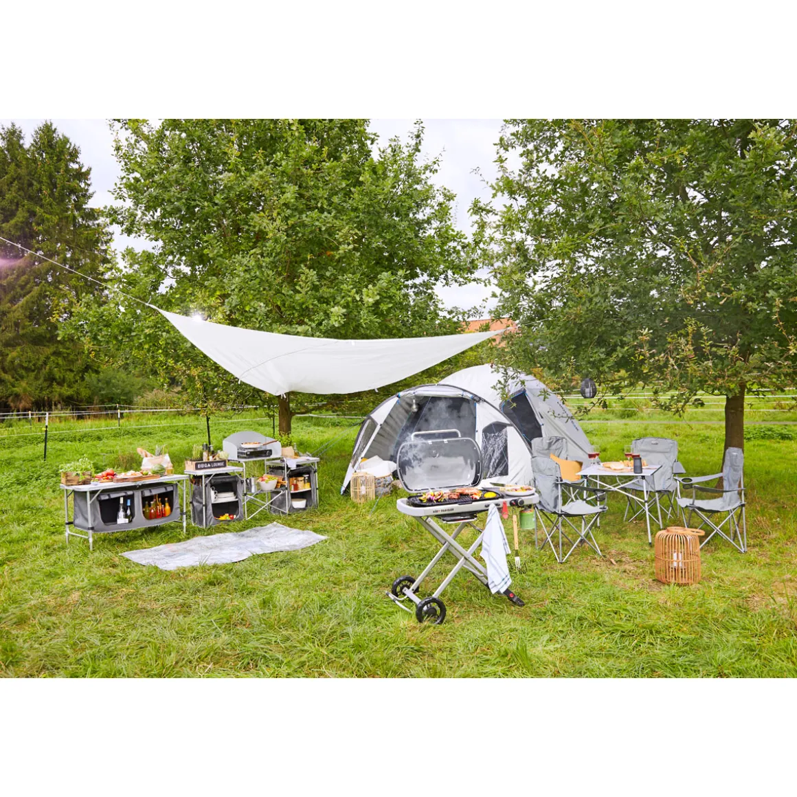 Haveson Campingstuhl mit Getränkehalter