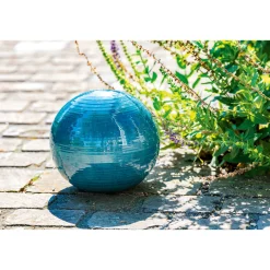 Haveson Dekokugel Feine Rille Durchmesser 15 cm türkis