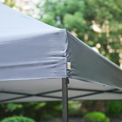 Haveson Faltpavillon LxBxH 367 x 366 x 340 cm Farbe grau Stahlrahmen Überzug aus Polyester