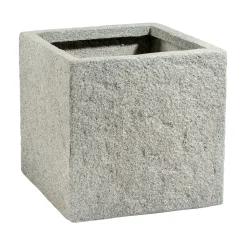 Haveson Fiberglaskübel 25 x 25 cm Natursteinoptik