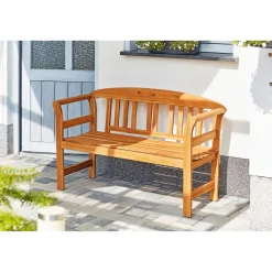 Haveson Gartenbank Lorient 130 x 79 x 50 cm mit Rosendekor