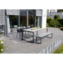 Haveson Gartentisch Madeira grau 210 x 75 x 100 cm