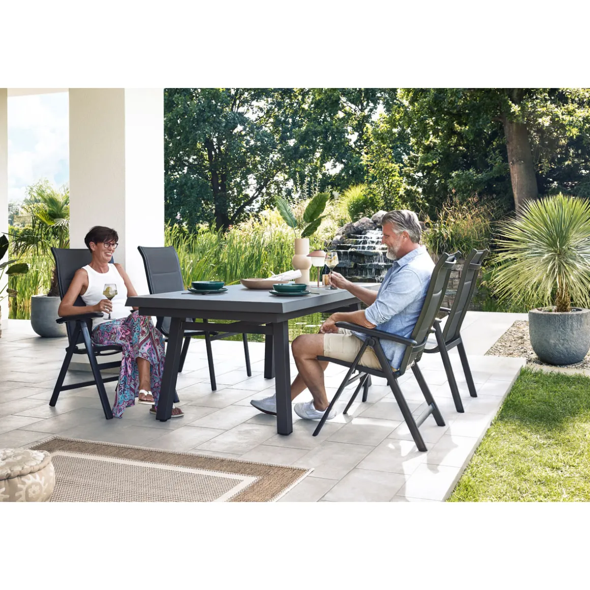 Haveson Gartentisch Taranto, ausziehbar200/260x100x76,5cm