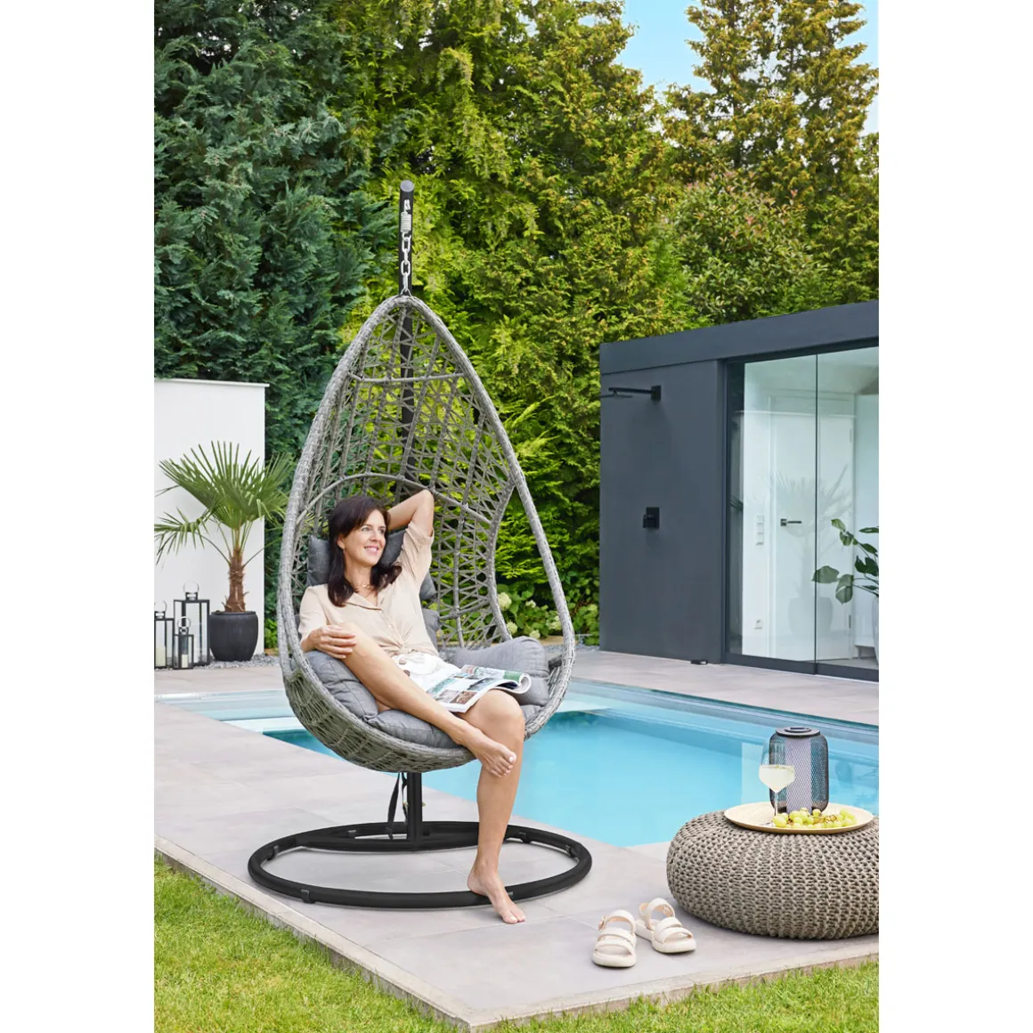 Haveson Hängesessel Aurela Stahlgestell