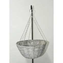 Haveson Lotus Hängeampel Weide hellgrau